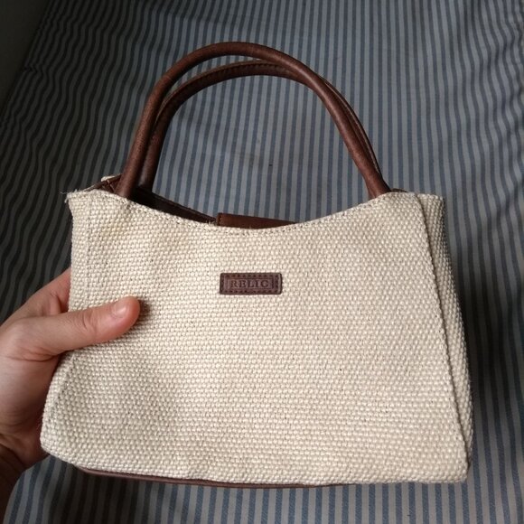 Relic Leather Woven Small Purse Tan and Brown - Picture 2 of 10